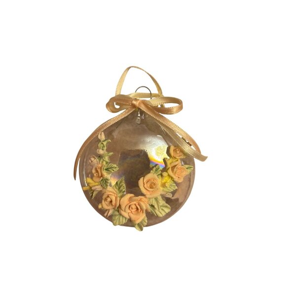 House of Lloyd  Victorian Rose Christmas Ornaments Set Of 3 - Delicate Glass Des - Picture 3 of 5